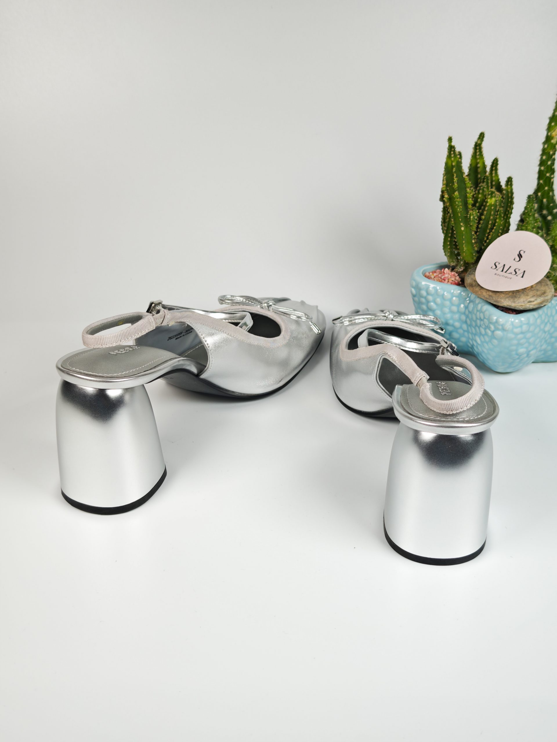 Giày slingback PEDRO mũi nhún nơ dây - Ảnh 7