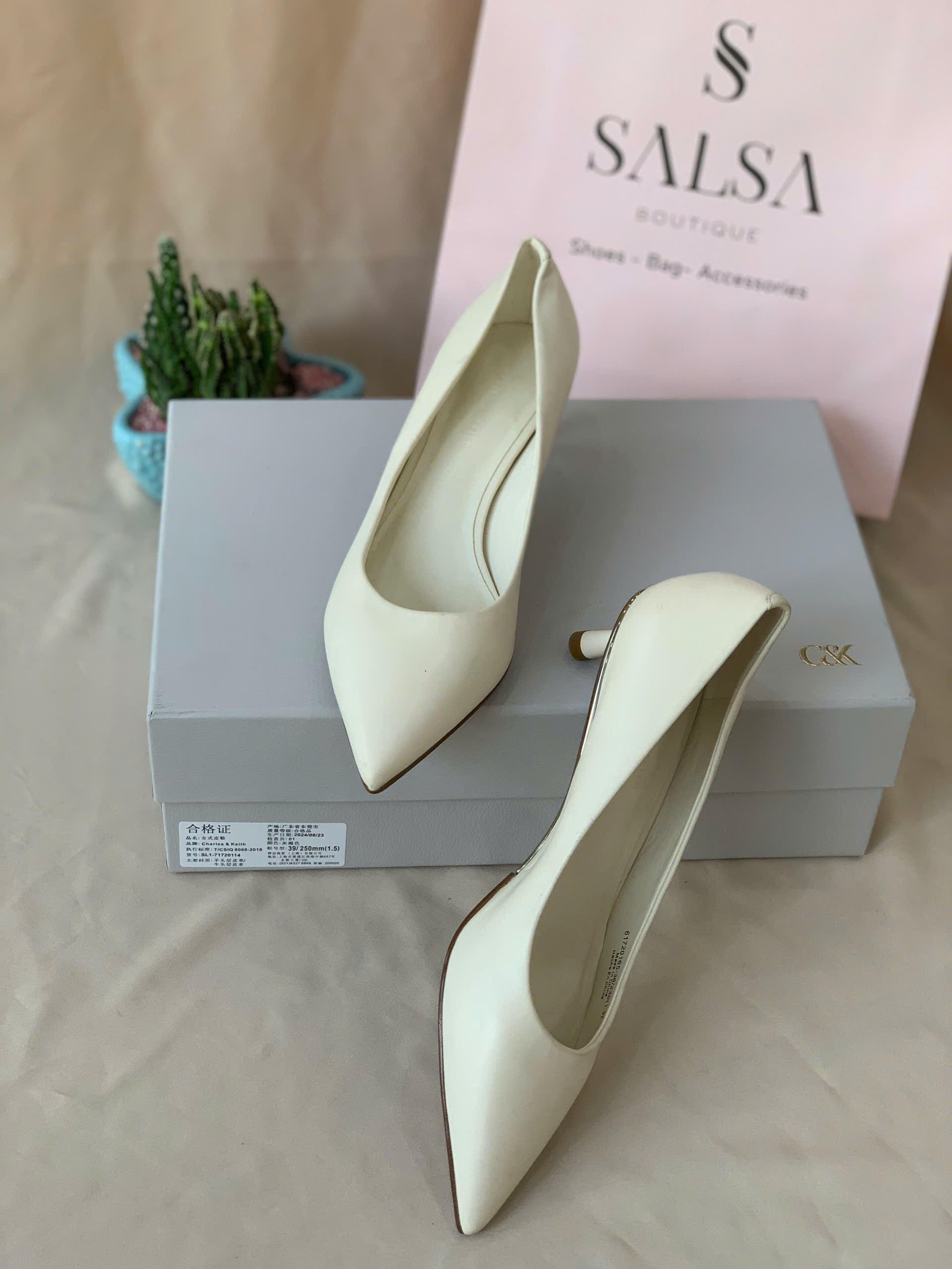 Giày cao gót CNK đế kim loại - Ảnh 6