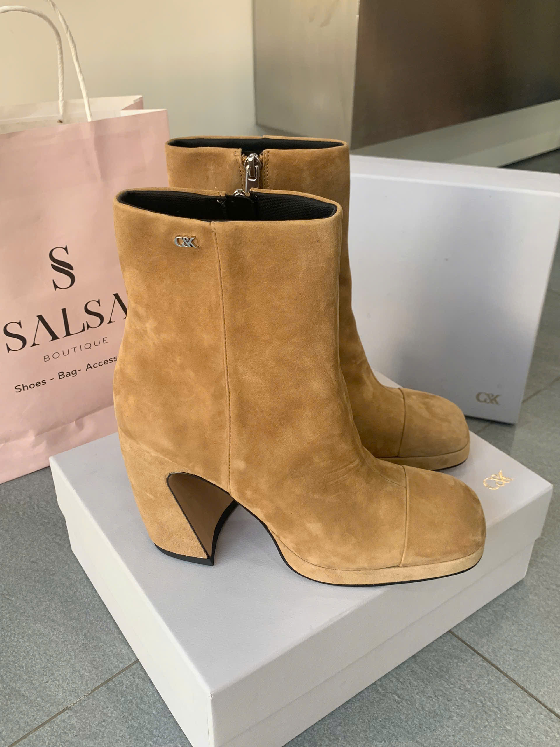 Giày boot CNK cao gót - Ảnh 5