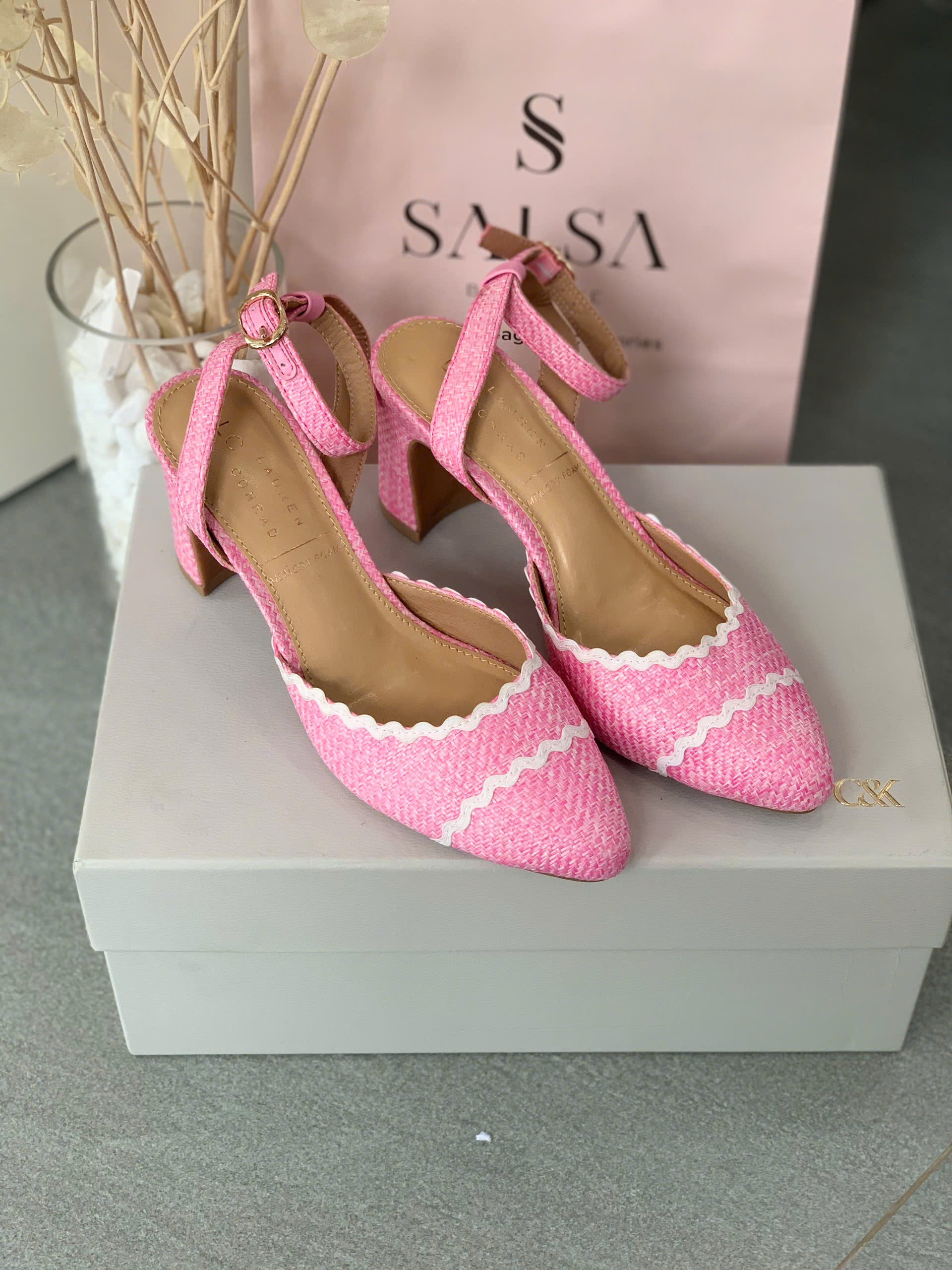 Giày slingback Lauren Conrad đan - Ảnh 10