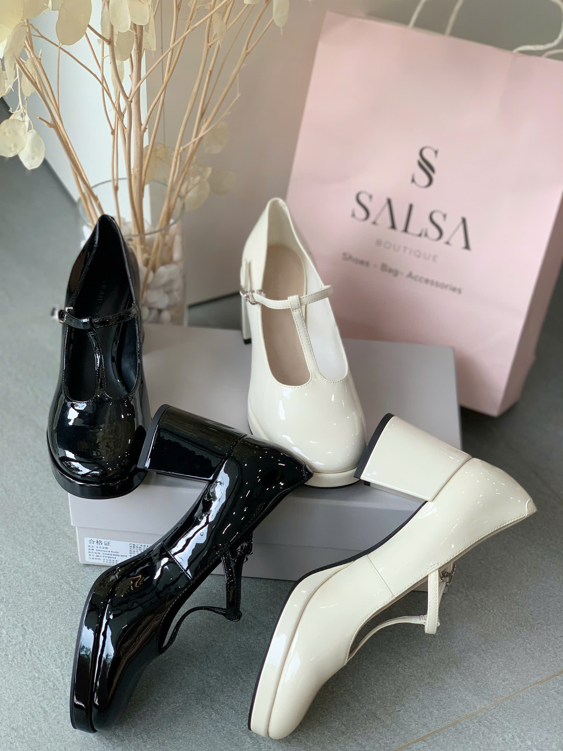 Giày búp bê Mary Jane CNK cao gót