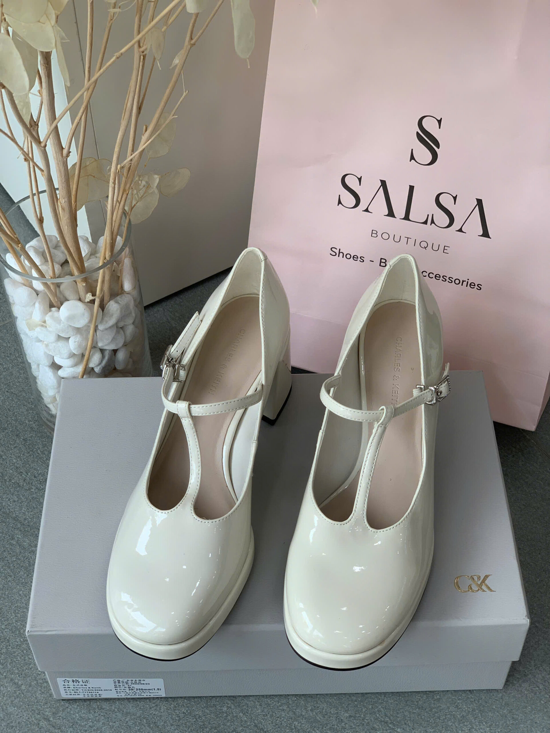 Giày búp bê Mary Jane CNK cao gót - Ảnh 4