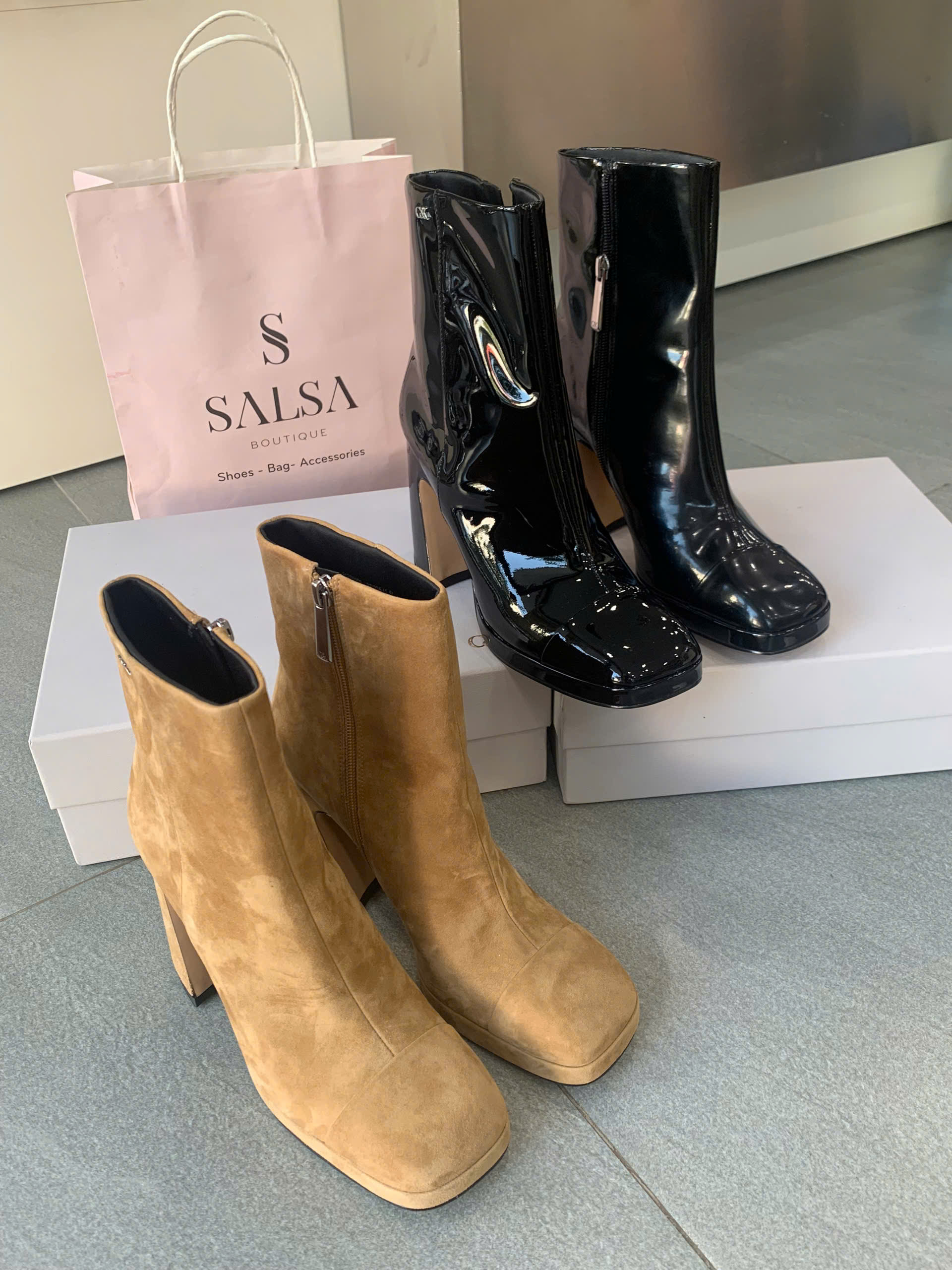 Giày boot CNK cao gót