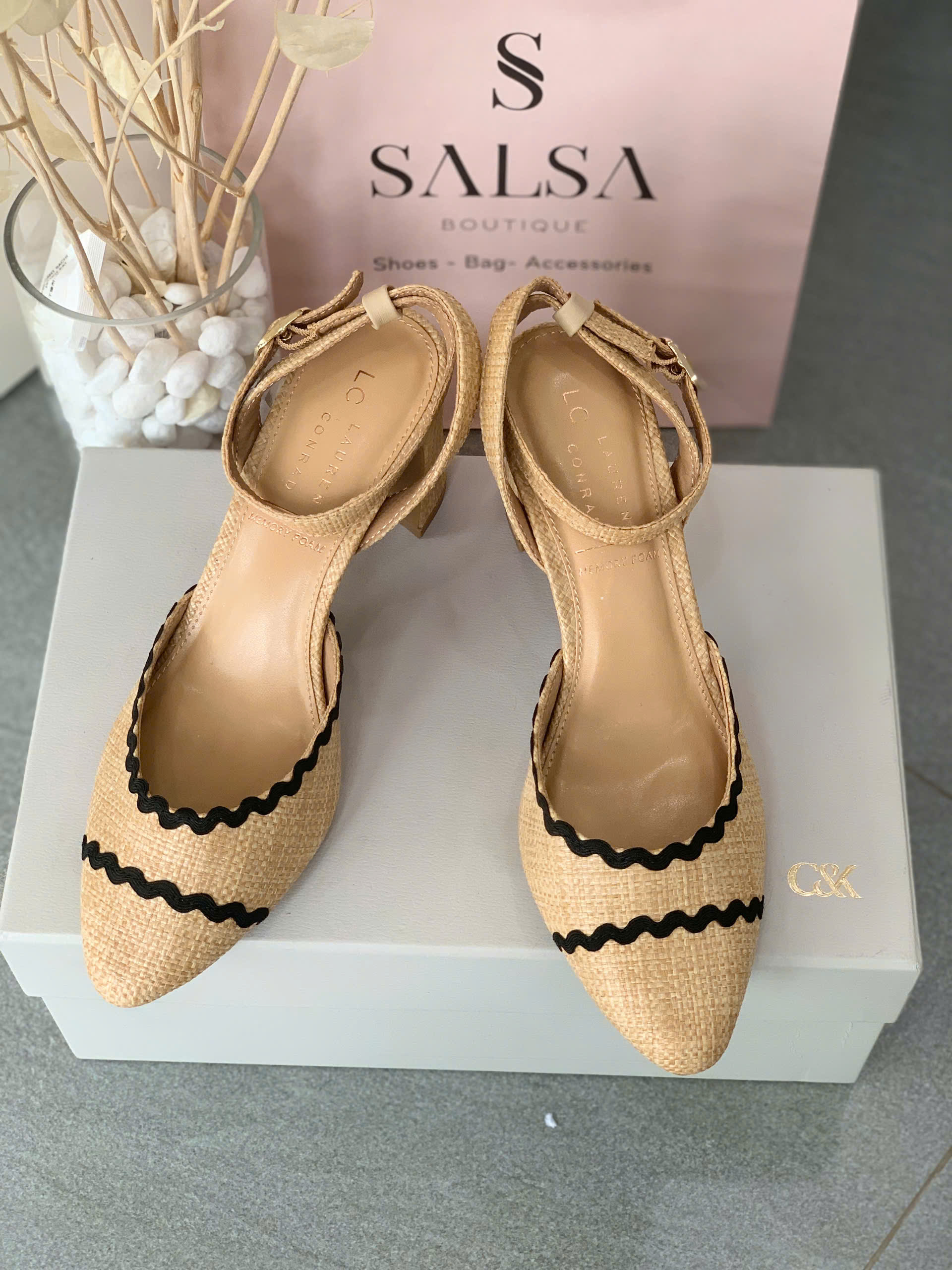 Giày slingback Lauren Conrad đan - Ảnh 5