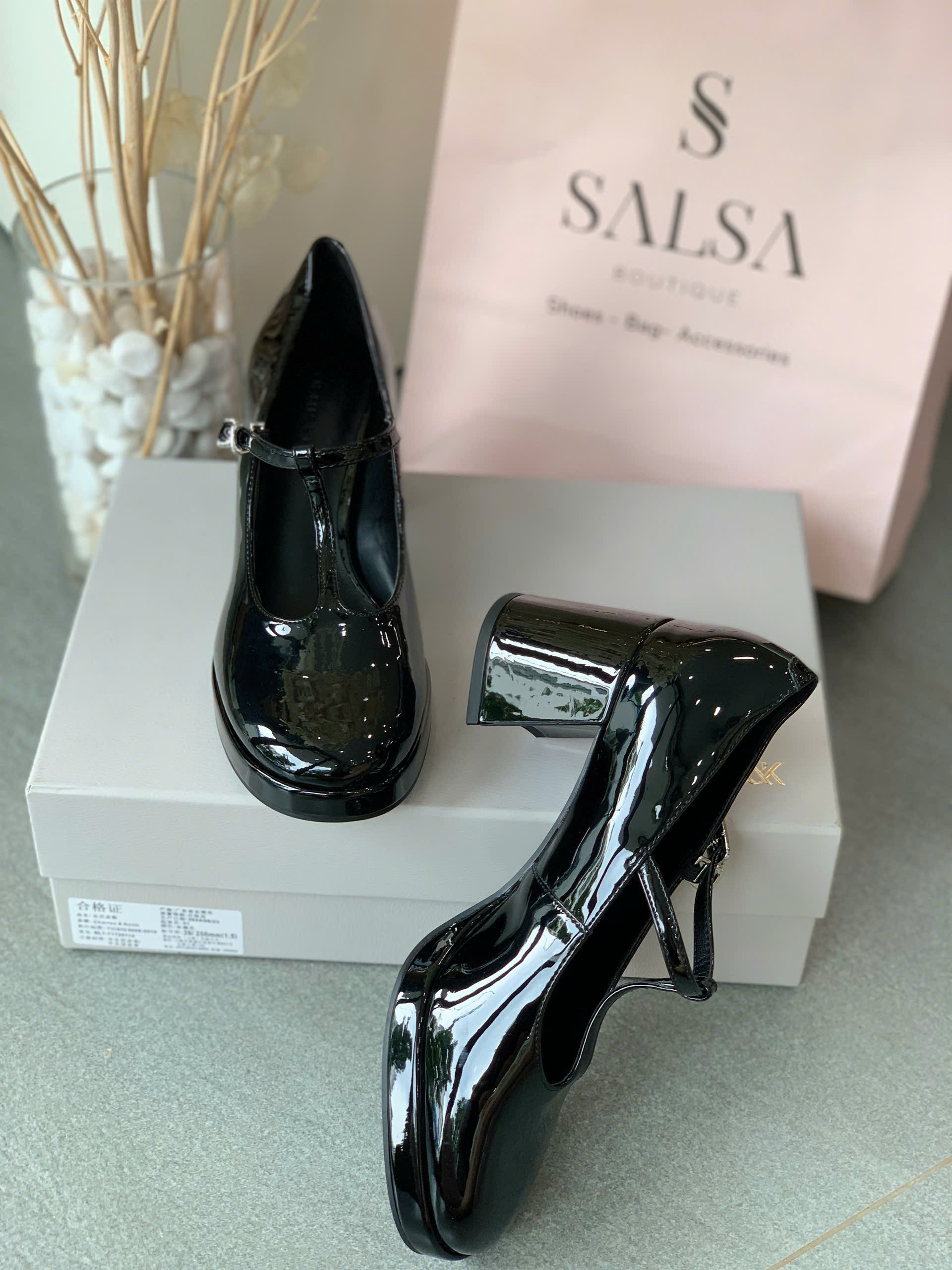 Giày búp bê Mary Jane CNK cao gót - Ảnh 3