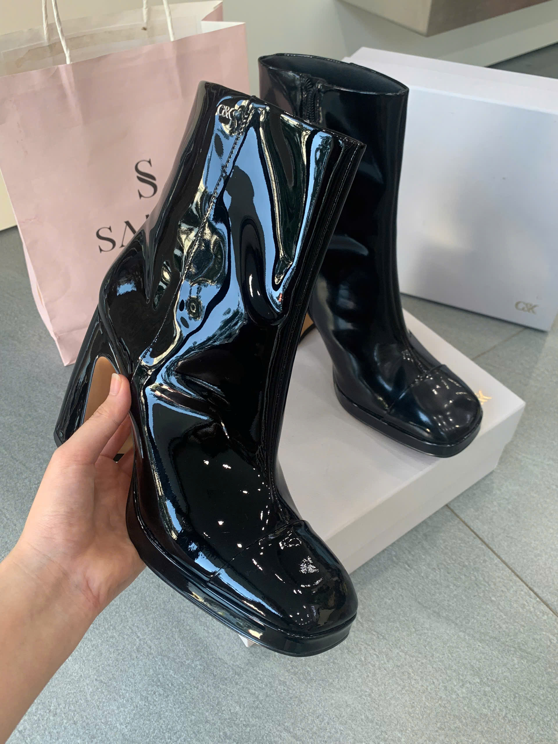 Giày boot CNK cao gót - Ảnh 6