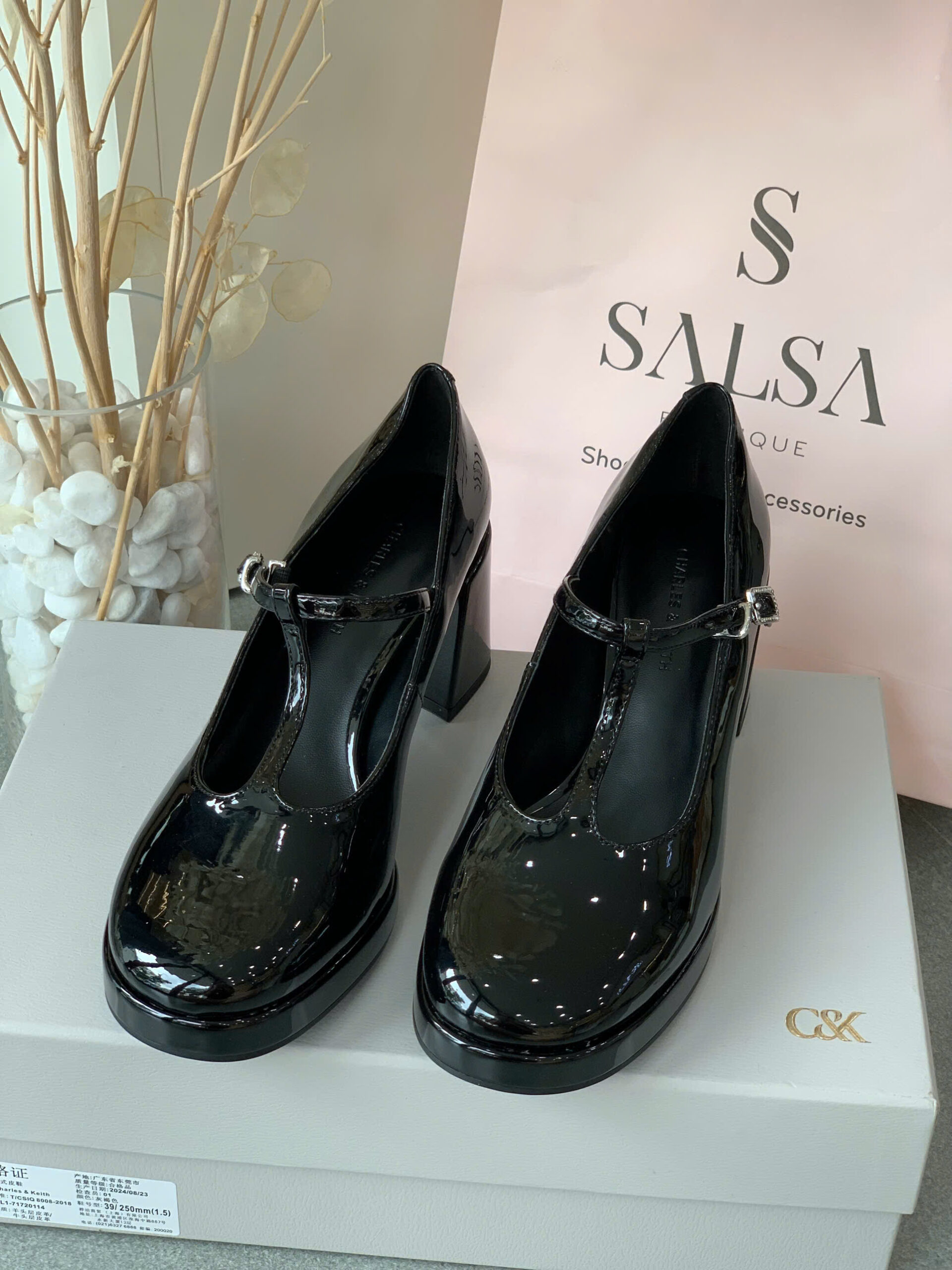 Giày búp bê Mary Jane CNK cao gót - Ảnh 2