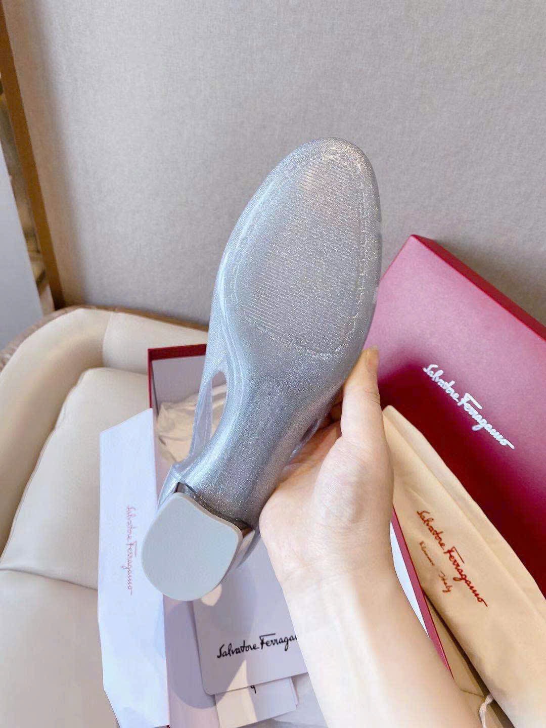 Giày búp bê Salvatore Ferragamo bệt phối nơ - Ảnh 8