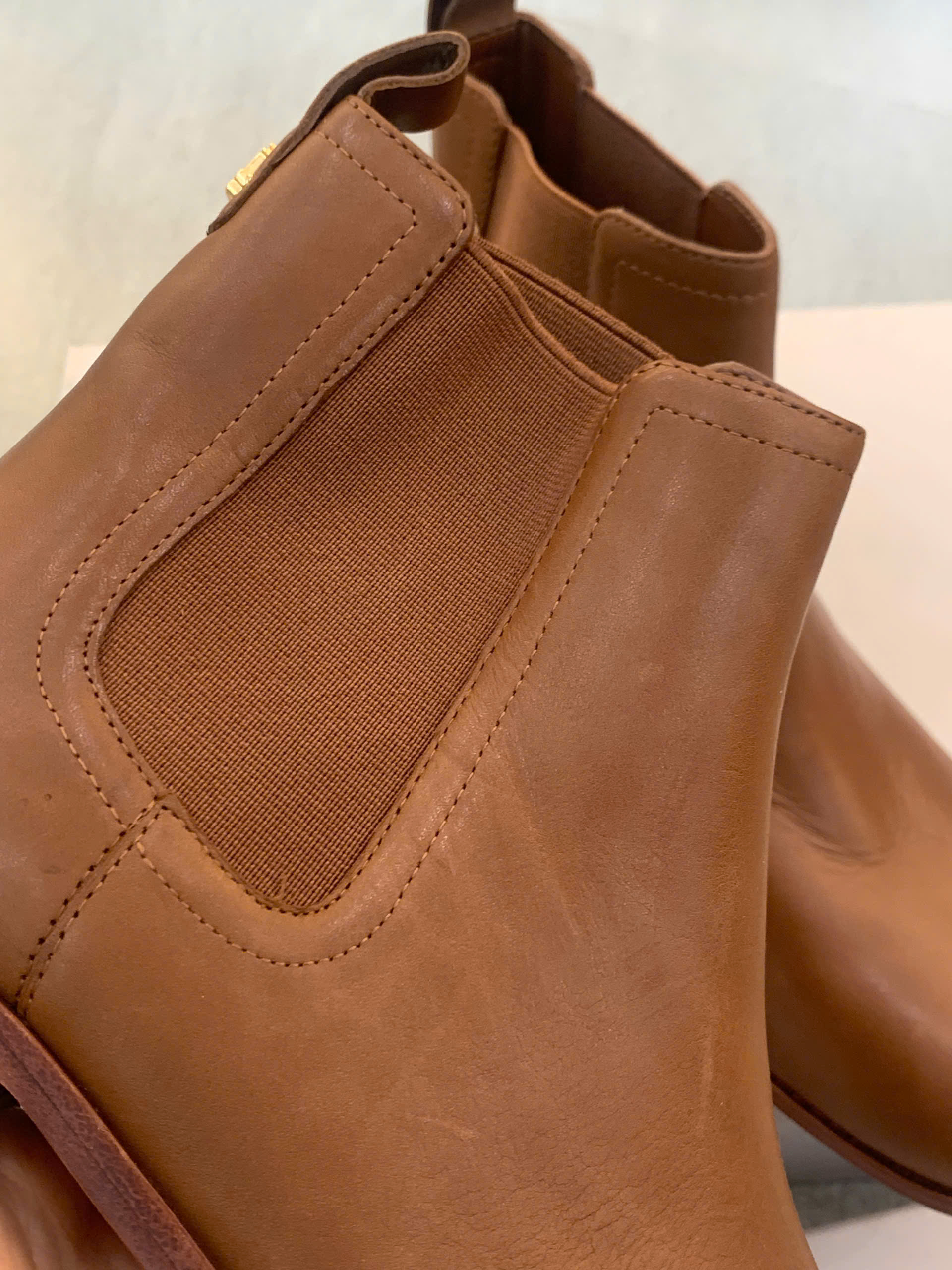 Giày boot Ralph Lauren bệt da thật - Ảnh 2