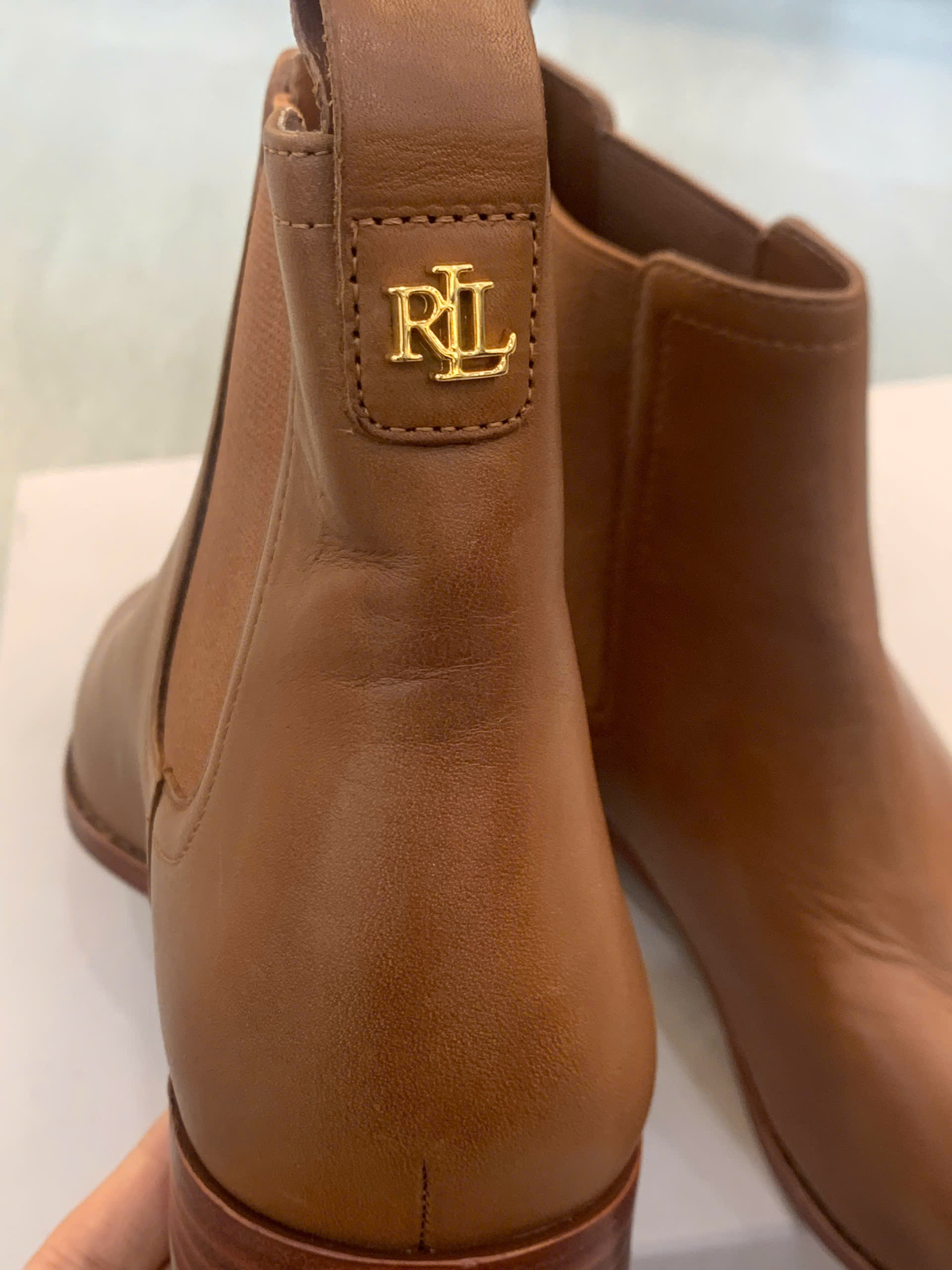 Giày boot Ralph Lauren bệt da thật - Ảnh 3