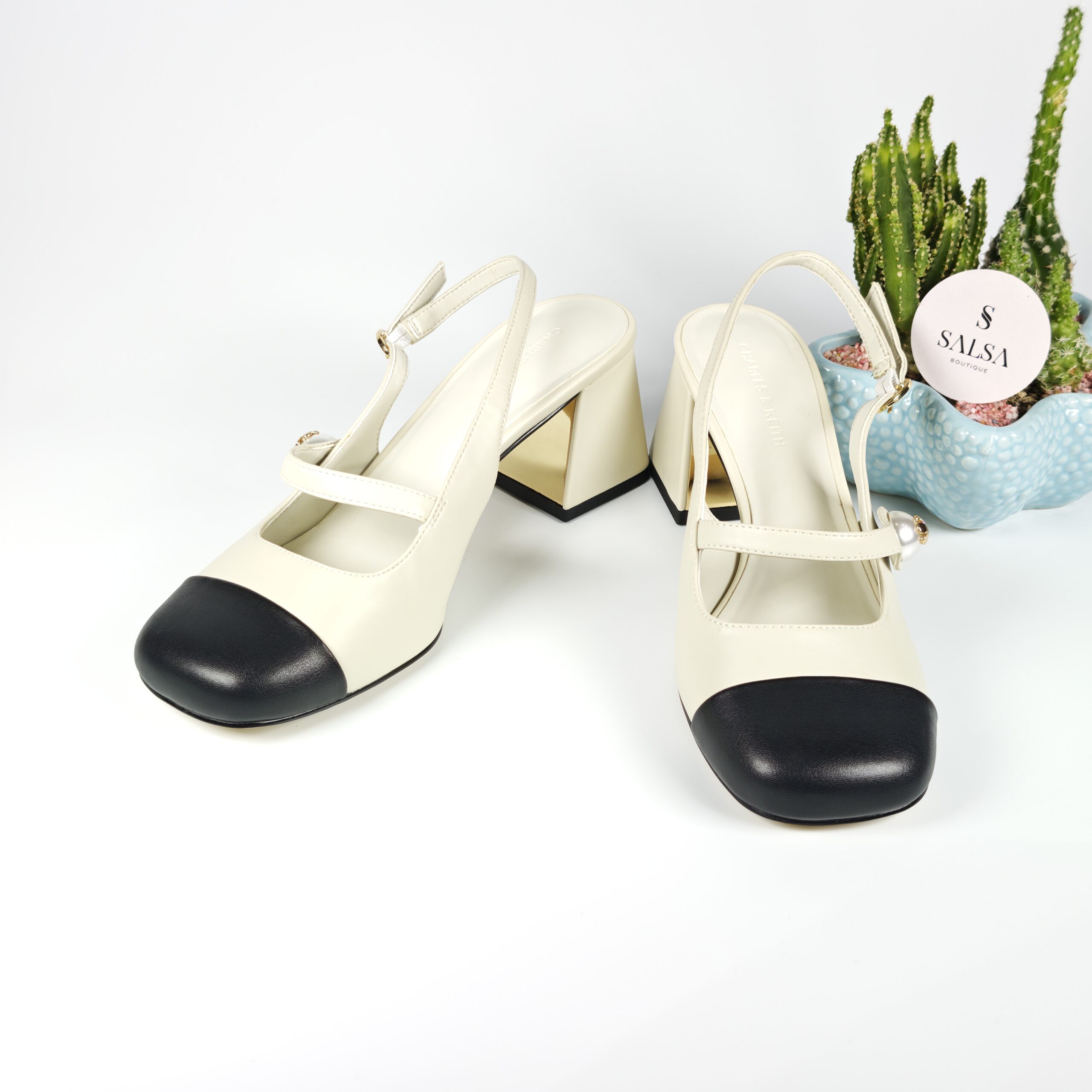 Giày slingback CNK mũi vuông quai đá - Ảnh 6