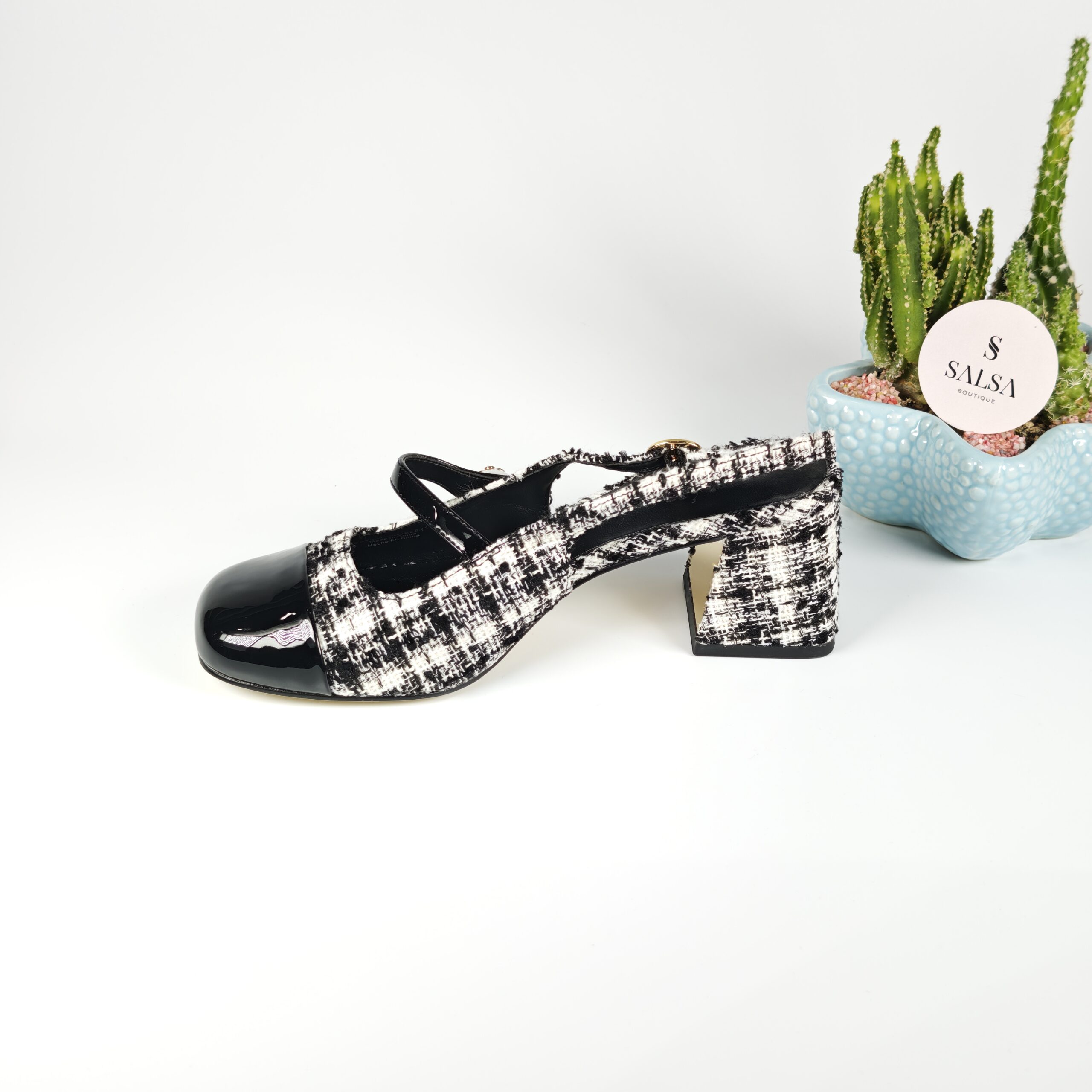 Giày slingback CNK mũi vuông quai đá - Ảnh 3