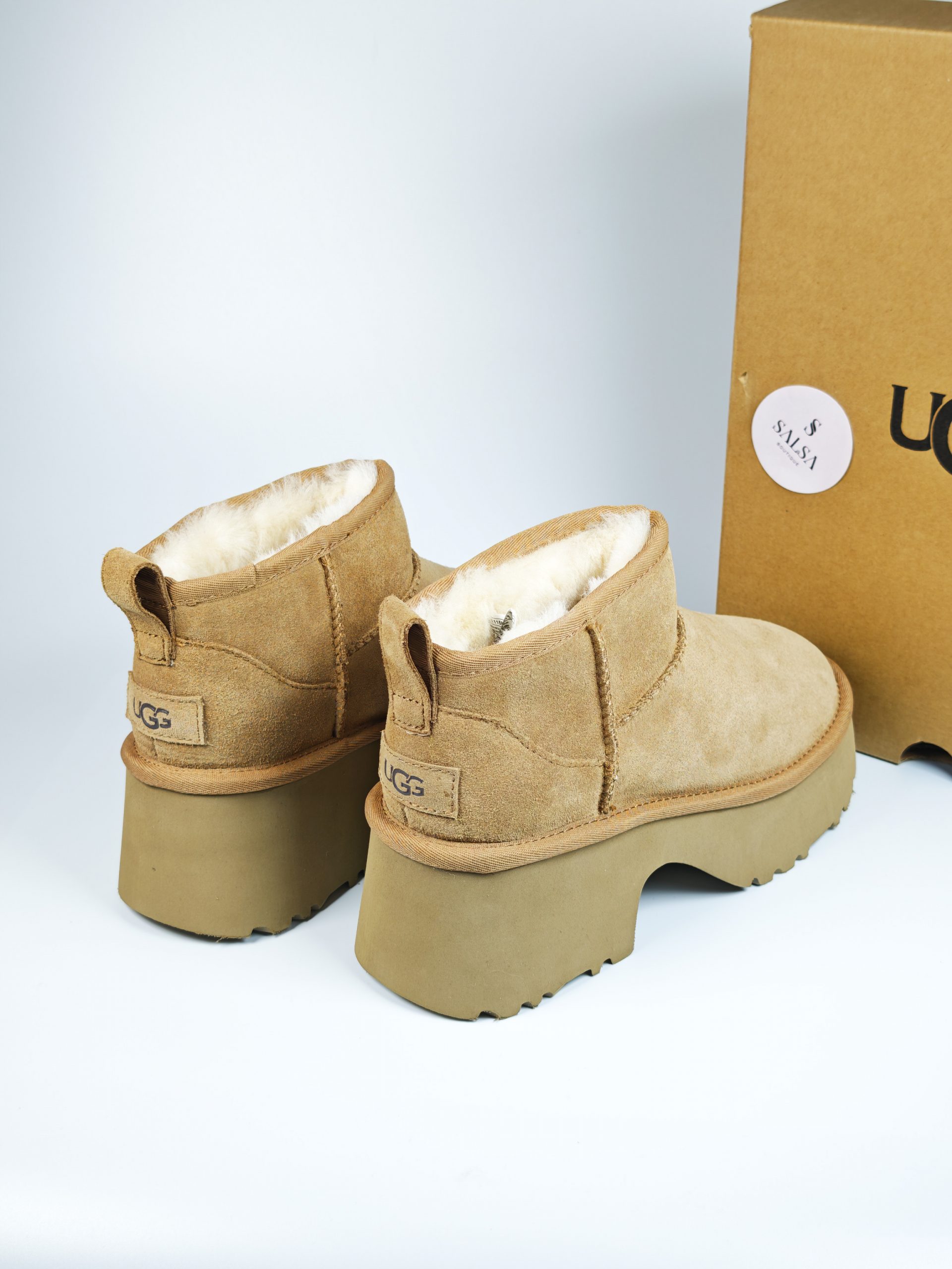 Giày boot UGG cổ thấp 5cm - Ảnh 4
